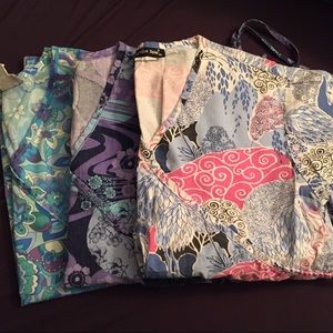 Set of 3 Medium Tie-Back Scrub Tops